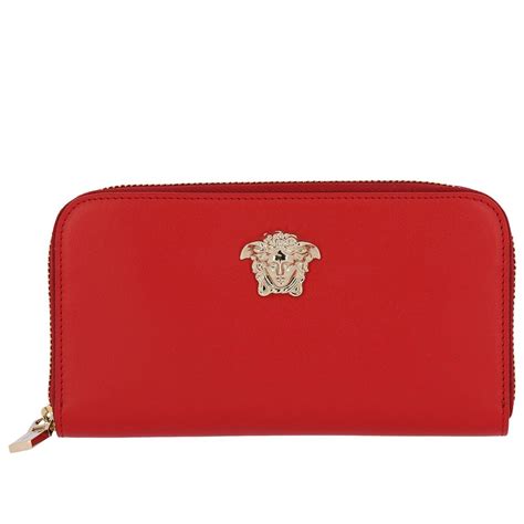 versace red wallet women& 39|versace wallet.